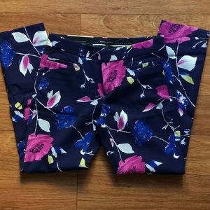 Banana Republic floral sloan slacks